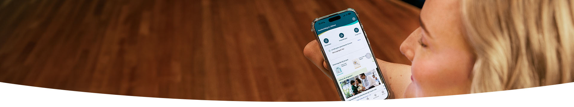 Banner met tekst Alles makkelijk geregeld met de VGZ app