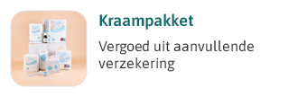 Kraampakket. Vergoed uit aanvullende verzekering.