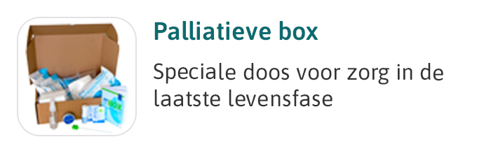 Palliatieve box. Speciale doos voor zorg in de laatste levensfase.
