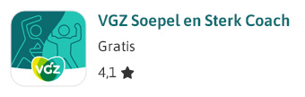 VGZ Soepel en Sterk Coach app. Gratis voor iedereen.