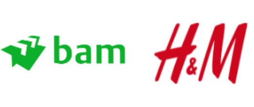 Logo's BAM en H&M